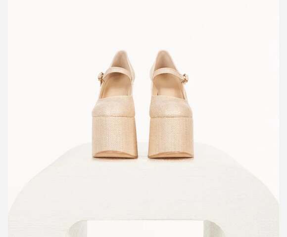 Cult Gaia Angelou Mary Jane Platform Pump natural color Nude brand new size 5 - Picture 4 of 12